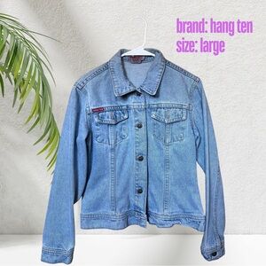 Hang ten unisex large denim jacket